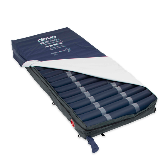 Alternating air mattress with air cells visible